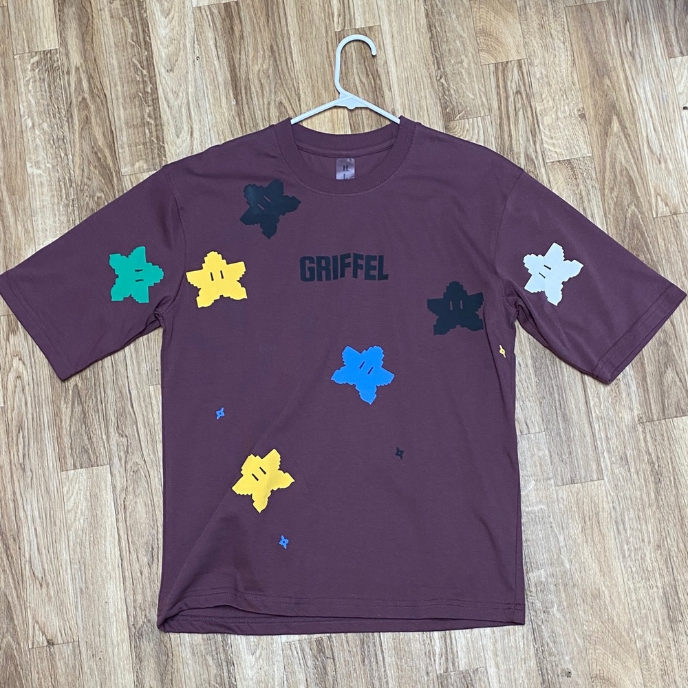 Kids Star Print Tee - Maroon
